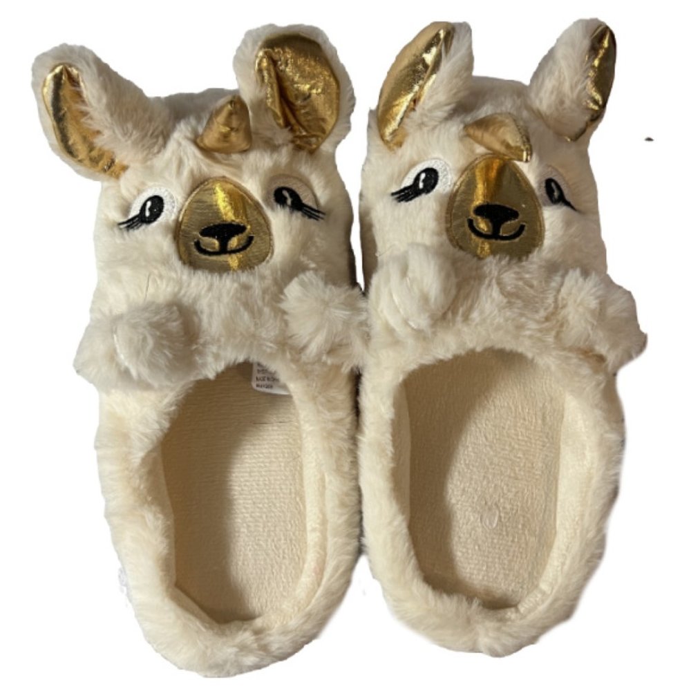 Furry Llamacorn Women's Slippers - Size 6.5-7.5 - NWOT